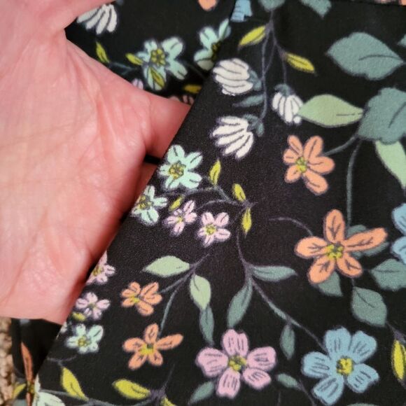 NWOT LOFT ELASTIC WAIST WIDE LEGS FLORAL PANTS W/POCKETS SZ.XS - Picture 6 of 6